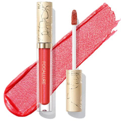 FOCALLURE Metallic Liquid Lipstick,Non Stick Cup Lip Gloss,High Impact Lip Color with Transfer-proof Wear,Long Lasting & Waterproof Lipstick Makeup for Women