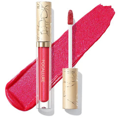 FOCALLURE Metallic Liquid Lipstick,Non Stick Cup Lip Gloss,High Impact Lip Color with Transfer-proof Wear,Long Lasting & Waterproof Lipstick Makeup for Women