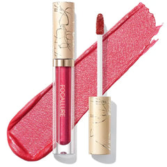 FOCALLURE Metallic Liquid Lipstick,Non Stick Cup Lip Gloss,High Impact Lip Color with Transfer-proof Wear,Long Lasting & Waterproof Lipstick Makeup for Women