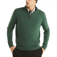 Nautica Men's Classic-Fit Solid Quarter-Zip Sweater