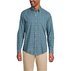 Lands' End Big & Tall Traditional Fit No Iron Twill Shirt