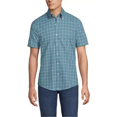 Lands' End Men's Tall Short Sleeve No Iron Twill Shirt