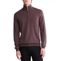 Men's Long Sleeve Quarter-Zip Pullover Sweater