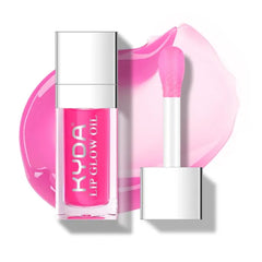 KYDA Hydrating Lip Glow Oil, Moisturizing Lip Oil Glossy Transparent Plumping Lip Gloss, Tinted Lip Oil for Lip Care and Dry Lips