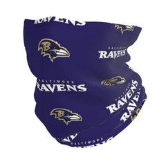 INNOVEN Ravens Unisex Neck Warmer – Winter Ski Sport Mask, Elastic Neck Scarf with Football Logo for Men & Women