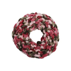Black Chunky Rope Knit Neck Warmer Infinity Scarf