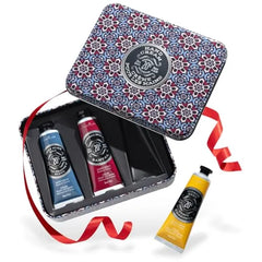 La Chatelaine French Hand Cream Trio Gift Set – Travel Size Tin with 20% Organic Shea Butter – Nourishing Hand Care for Women & Men