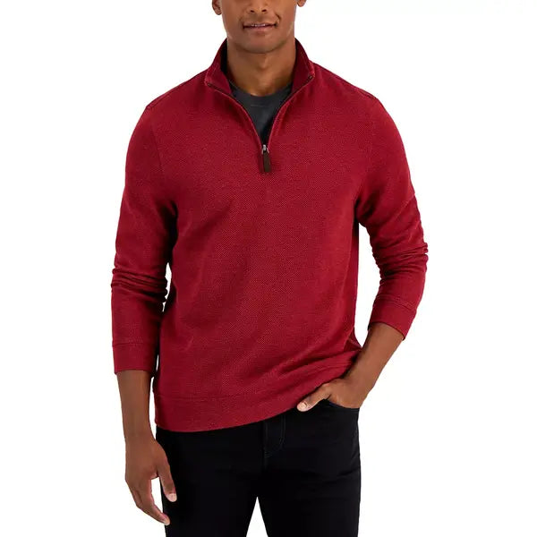 Men's Birdseye Quarter-Zip Pullover