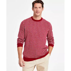 Men's Clean Check Merino Sweater