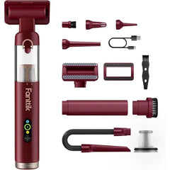 Fanttik Slim V10 APEX Cordless Car Vacuum, 4 in 1 Portable Mini Handheld Vac, 19kPa Suction Power, Upgraded Smart Digital Display, 2 Suction Modes for Small Jobs, Car, Office Desk, Keyboards