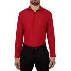 Calabrum Men's Regular Fit Solid Wrinkle Free Performance Dress Shirt