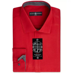 Society of Threads Men's Slim-Fit Non-Iron Performance Solid Dress Shirt
