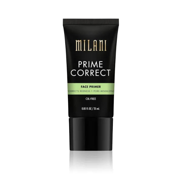 Milani Prime Correct Face Primer - Corrects Redness + Pore-Minimizing (0.85 Fl. Oz.) Vegan, Cruelty-Free Face Makeup Primer to Color Correct Skin & Reduce Appearance of Pores