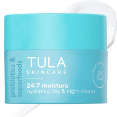 TULA Skin Care 24-7 Hydrating Day & Night Cream Fragrance Free - Nourishing Moisturizer for Face, Improves Skin Smoothness & Maintains Balance