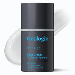 Geologie Retinol Anti-Aging Night Cream | Targeted .1% to .3% Retinol Formula for Wrinkles & Fine Lines