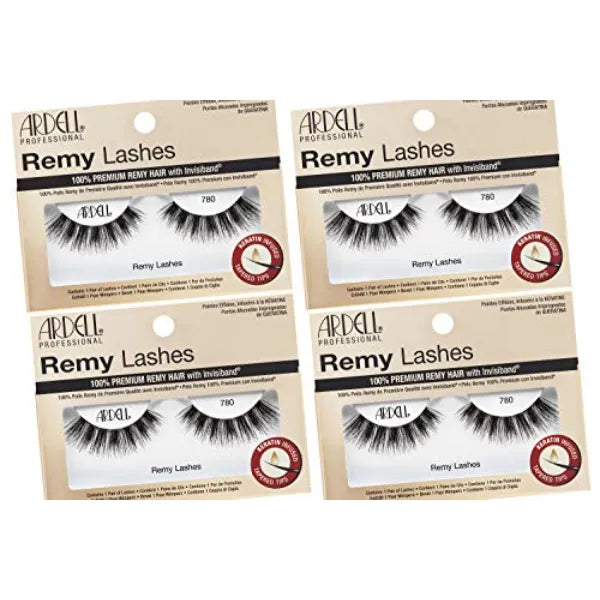 Ardell Remy Lashes – Remy Hair False Eyelashes with Invisiband, Soft & Lightweight Strip Lashes, 4 Pack