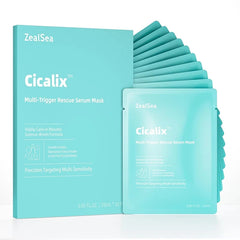 ZealSea Hydrating Face Masks – Natural Sheet Masks for Women, Teens & Girls | Soothing, Moisturizing Skincare with Cica & Ceramide | Spa Gift Set for All Skin Types (7/14/21/28 Pack)