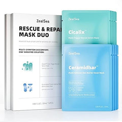 ZealSea Hydrating Face Masks – Natural Sheet Masks for Women, Teens & Girls | Soothing, Moisturizing Skincare with Cica & Ceramide | Spa Gift Set for All Skin Types (7/14/21/28 Pack)