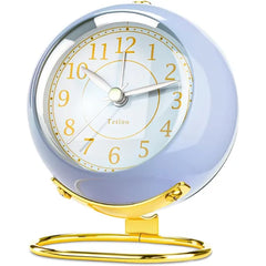Tetino Analog Alarm Clocks,Desk Clock Aesthetic Retro Cute,Room Decoration,Small Clock with Night Light,Silent Non Ticking,Battery Powered,Clocks for Kids,Bedroom,Travel,Kitchen,Bedside Decor