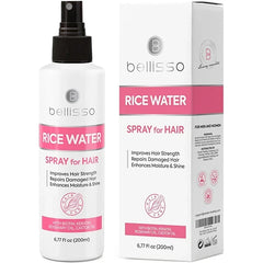 BELLISSO Biotin Heat Protectant Spray with Moroccan Argan Oil – Thermal Shield for Flat Iron & Blow Dry, Anti-Frizz Leave-In Conditioner for Frizzy, Curly & Black Hair