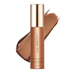 JLO BEAUTY Complexion Booster Highlighter & Bronzer for Face & Body, Lightweight Skin Care Makeup Primer with Vitamin E, Shimmer Skin Tint for Dewy Glow, That Star Filter 1 Fl Oz