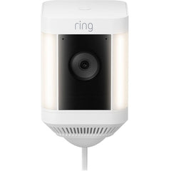 Ring Spotlight Cam Plus Plug-In Outdoor Security Camera With 1080p - White