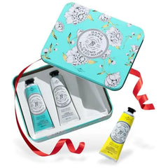 La Chatelaine French Hand Cream Trio Gift Set – Travel Size Tin with 20% Organic Shea Butter – Nourishing Hand Care for Women & Men