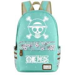 Roffatide Anime Luminous Backpack Straw Hat Crew Book Bag Canvas Dots School Bag