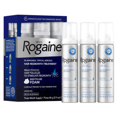 Rogaine Men’s Rogaine 5% Minoxidil for Men Foam, Clinically Proven Regrowth for Thinning Hair, Topical Hair Loss Treatment, Unscented Topical Aerosol