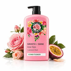 Herbal Essences Conditioner, Rose Hips + Passionfruit Smooth Collection, Shiny Hair with Vitamin E & Jojoba, Safe for Color Treated Hair, Floral Scent, Dermatologist Tested