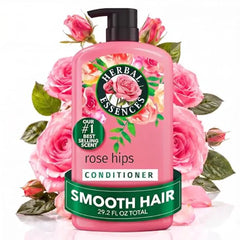 Herbal Essences Conditioner, Rose Hips + Passionfruit Smooth Collection, Shiny Hair with Vitamin E & Jojoba, Safe for Color Treated Hair, Floral Scent, Dermatologist Tested