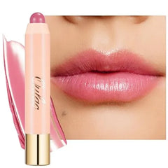 Oulac Moisturizing Lipstick - Hydrating Lipstick Tinted Lip Balm for Dry Lips, Purple Lip Crayon & Blush - Lip Color and Cheeks Makeup