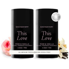 Each & Every Aluminum Free Deodorant for Women & Men - All Natural Deodorant for Sensitive Skin, EWG Verified - Clean, Baking Soda-Free, Plant-Based Fragrance - 2.5oz (2 Pack)