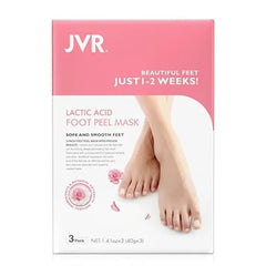 JVR Foot Peel Mask 3 Pairs Exfoliating Peeling Callus Remover, Repairs Cracked Heels & Dry Skin, for Smoother and Softer Feet