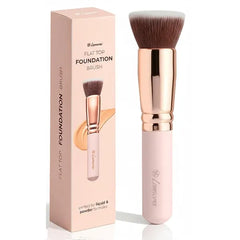 Lamora Makeup Brush Foundation Kabuki Flat Top Face Brush for Liquid, Cream, and Powder Cosmetics Full Coverage Blending, Buffing, Stippling, Contouring