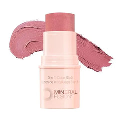 Mineral Fusion 3-in-1 Color Stick, Instant Color Pop and Blush for Cheeks, Creamy Lightweight Formula, Multi-Use Eye, Face, and Lip Makeup