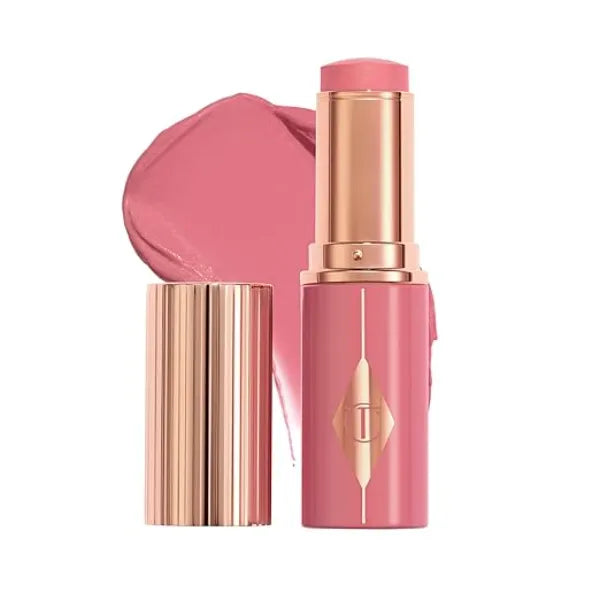 Charlotte Tilbury Unreal Healthy Glow Blush Stick – Buildable Cream Blush with Luminous, Skin-Enhancing Finish