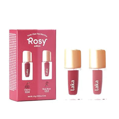 Laka Fruity Glam Tint Mini Duo, Glowing Lip Stain with Wide Color Spectrum, Hydrating & Lightweight Texture, Buildable Color, Non Sticky,K Beauty