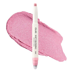 CLIO PROFESSIONAL Soft Blending Eyeshadow Stick - Long Lasting, Matte, Shimmer & Glitter Finishes, Built-in Brush for Easy Blending, Coconut-Derived Ester Oil Infused
