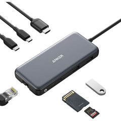 Anker Power Expand 8-in-1 USB-C PD 10Gbps Data Hub - Gray