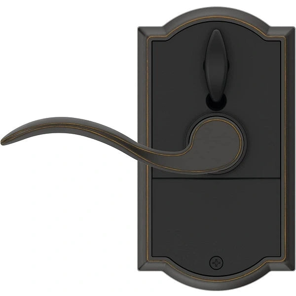 SCHLAGE Touch Keyless Touchscreen Lever, Electronic Keyless Entry Lock (FE695 V CAM 716 ACC) - Aged Bronze