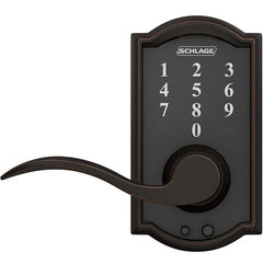 SCHLAGE Touch Keyless Touchscreen Lever, Electronic Keyless Entry Lock (FE695 V CAM 716 ACC) - Aged Bronze