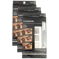 COVERGIRL - Easy Breezy Brow Powder Kit, three shades brow definer, professional double-ended angled brush, effortless, 100% Cruelty-Free