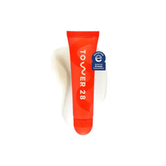 Tower 28 LipSoftie Tinted Lip Balm Treatment - Hydrating Glossy Balm + Overnight Lip Mask with Jojoba Oil + Shea Butter, Sweet, Cushiony Formula for Smooth, Soft Lips, SOS Vanilla