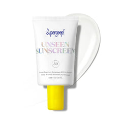 Supergoop! Unseen Sunscreen SPF 40 & SPF 50 – Clear Invisible Face Sunscreen & Makeup-Gripping Primer – Weightless, Scentless, Oil-Free – Broad Spectrum for All Skin Types (0.5–2.5 fl oz)