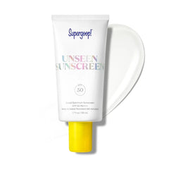 Supergoop! Unseen Sunscreen SPF 40 & SPF 50 – Clear Invisible Face Sunscreen & Makeup-Gripping Primer – Weightless, Scentless, Oil-Free – Broad Spectrum for All Skin Types (0.5–2.5 fl oz)