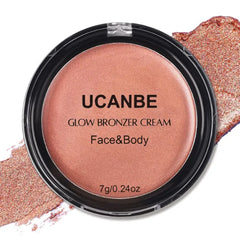UCANBE Face & Body Cream Bronzer – Natural Sun-Kissed Glow, Buildable & Blendable Formula – Lightweight Illuminating Contouring Multi-Use Makeup Palette