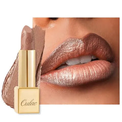 Oulac Lipstick for Women with Metallic 3D Shine Lightweight Hydrating Formula, High Impact Lip Color, Vegan Beauty, Full Coverage Lip Makeup