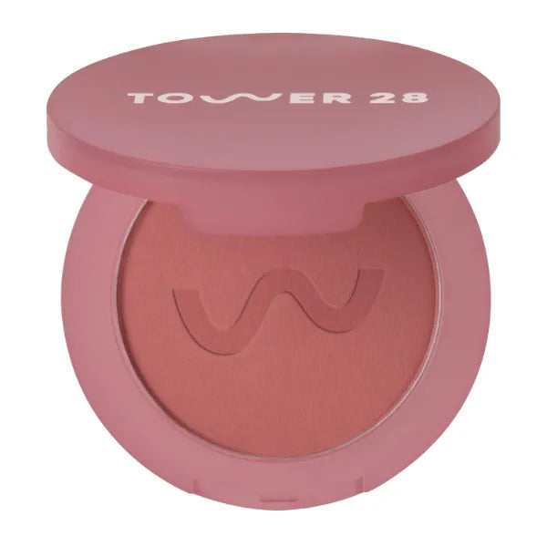 Tower 28 GetSet Matte Powder Blush for Cheeks - 12-Hour Setting Blush Powder for Smooth, Blurred Skin, Talc-Free, Sweat-Proof Face Blushes, Makeup for Sensitive Skin
