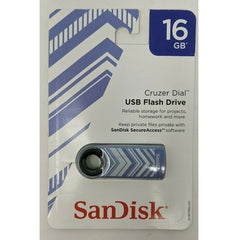 SanDisk 16GB Cruzer Dial USB Flash Drive (SDCZ57-016G-T4BGR) - Blue